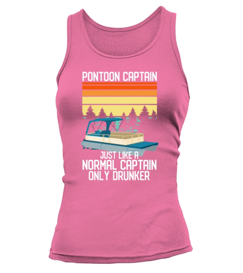 Funny Vintage Retro Pontoon Captain Drunker Women's Tank Top