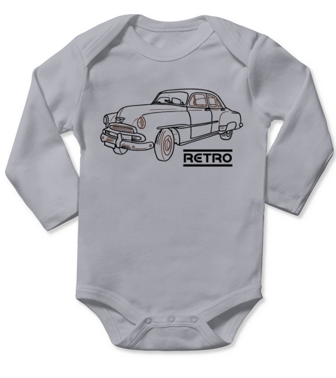 Retro Long Sleeve Baby One-Piece