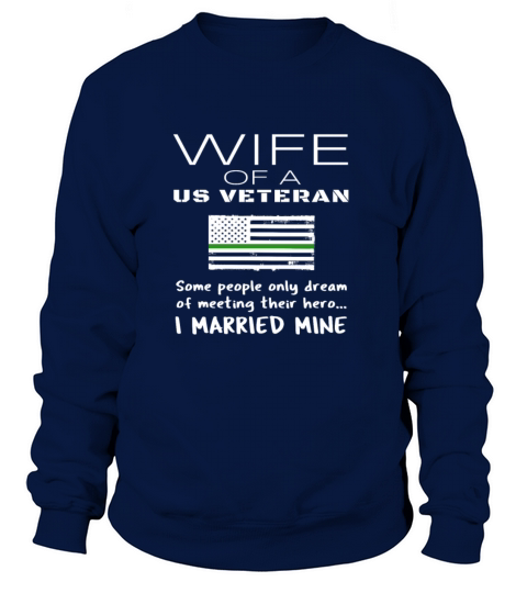 Proud Wife Of A US Veteran Military Thin Green Women's Sweatshirt