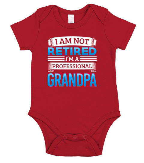 Retired Professional Grandfather Retirement Humor Short Sleeve Baby One-Piece