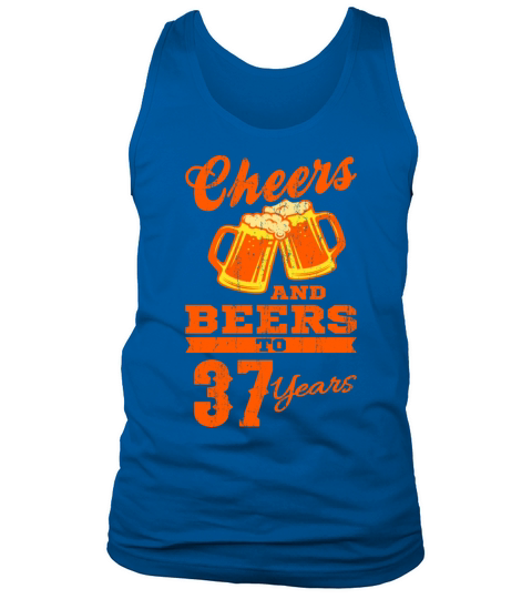 37th Birthday Men CHEERS AND BEERS Gift Party Men's Tank Top
