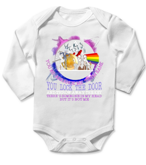Brain Damage lyrics Pink Floyd you lock the door and throw away shirt Long Sleeve Baby One-Piece