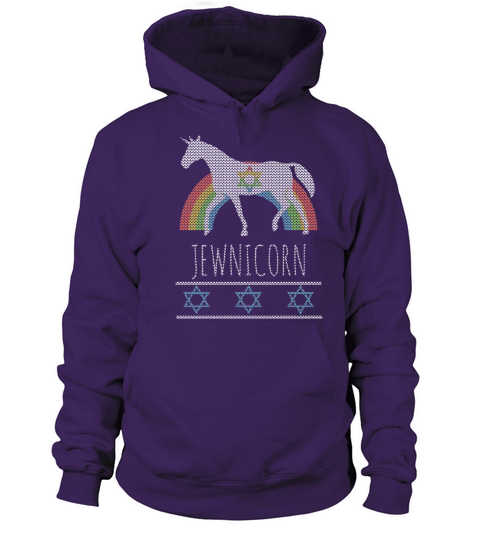 Funny Rainbow Jewnicorn Jewish Unicorn Ugly Women's Hoodie