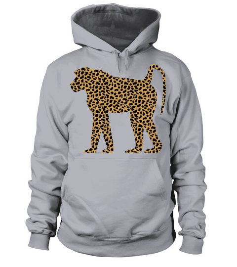 Mandrill Leopard Print Monkey Baboon Animal Lover Women's Hoodie