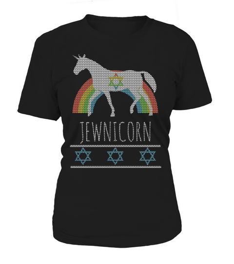 Funny Rainbow Jewnicorn Jewish Unicorn Ugly Women's T-Shirt