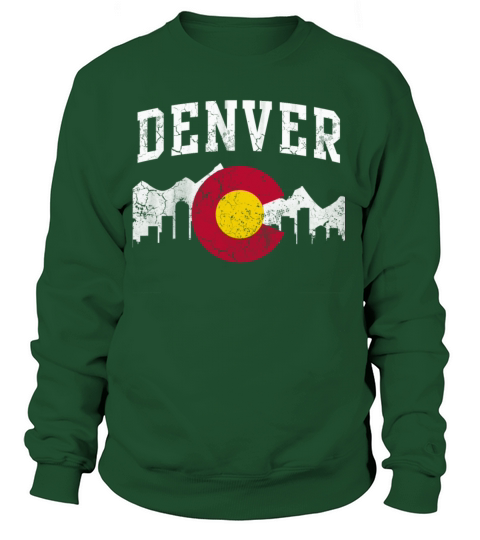 Colorado Flag Skyline Denver Women's Sweatshirt