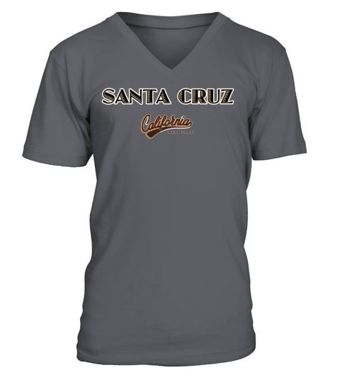 Santa Cruz Type with Ca West Coast Seal Men's V-Neck T-shirt