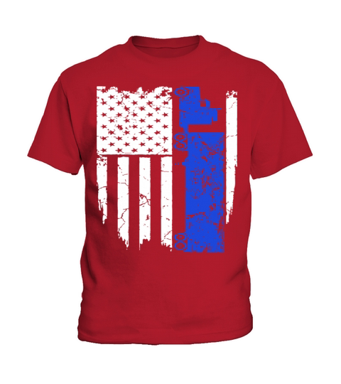 Truck Driver Trucker Flag Hanes Tagless racing T S Kids T-Shirt