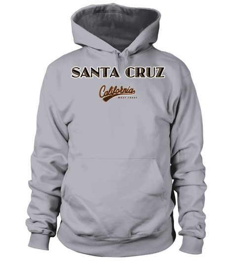 Santa Cruz Type with Ca West Coast Seal Men's Hoodie