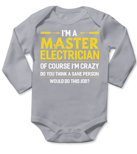 Electrician Electricity Electronics Electric Gift Long Sleeve Baby One-Piece