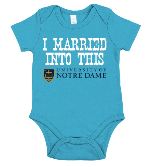 University of Notre Dame University Married Into I Married Into This Short Sleeve Baby One-Piece