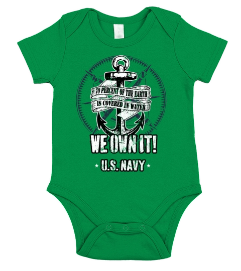US Navy Sea Military American Sailor Gift Short Sleeve Baby One-Piece