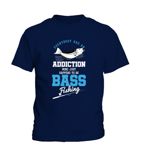 Addiction For bass Fishing Kids T-Shirt