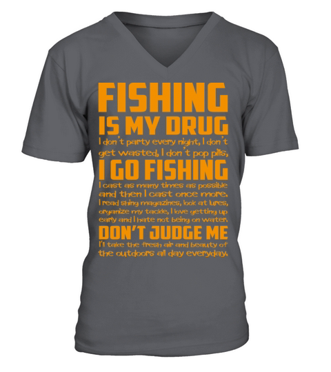 Fishing - I cast as many times as possible Men's V-Neck T-shirt