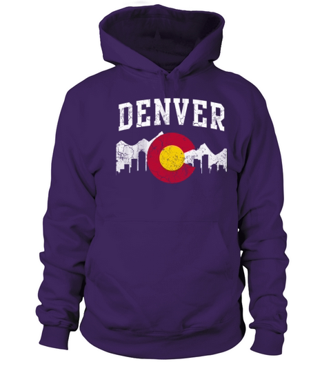 Colorado Flag Skyline Denver Women's Hoodie