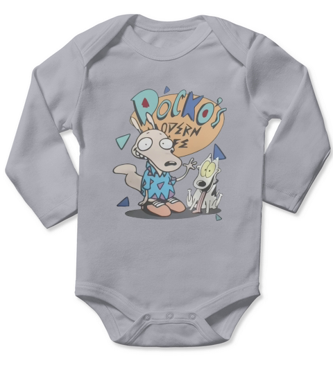 Rockos Modern Life Long Sleeve Baby One-Piece