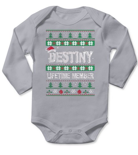 DESTINY Ugly Christmas Sweaters Lifetime Member Long Sleeve Baby One-Piece