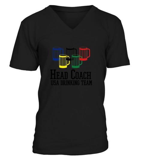 Head Coach - USA Drinking Team - Beer Steins Men's V-Neck T-shirt