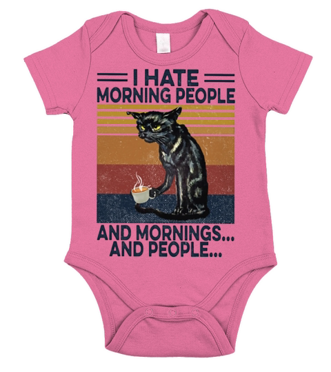I Hate Morning People and mornings and people Short Sleeve Baby One-Piece