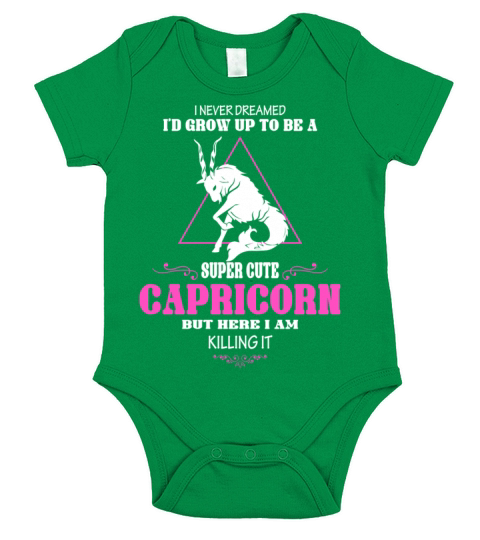 Super cute Capricorn - Here I am killing it Short Sleeve Baby One-Piece