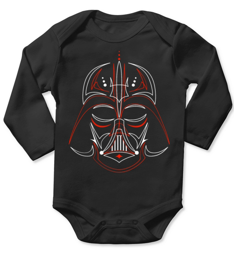 darth Vader neon Long Sleeve Baby One-Piece