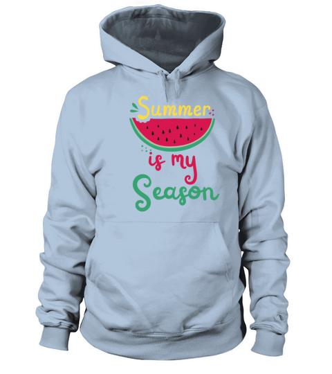 Summer Is My Season with a watermelon design Women's Hoodie