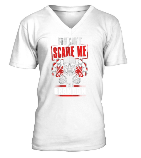 BRANDON You Cant Scare Me. Im A BRANDON - BRANDON T Shirt, BRANDON Hoodie, BRANDON Family, BRANDON Tee, BRANDON Name, BRANDON bestseller, BRANDON shirt V-Neck T-shirt