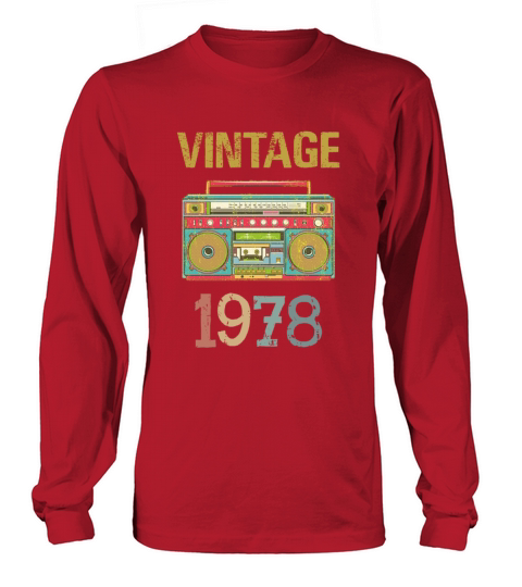 Vintage 1978 - 40th Birthday Gift Shirt Racing Men's Long Sleeve