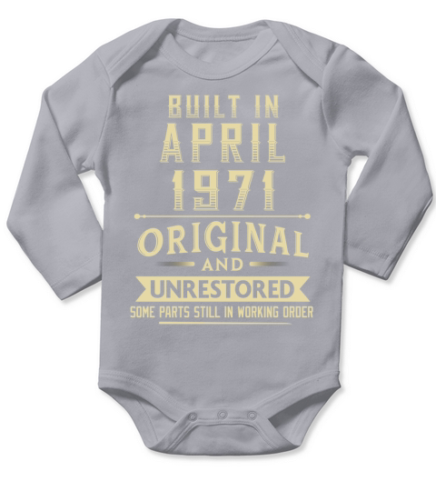 Built in April 1971 original and unrestored Long Sleeve Baby One-Piece