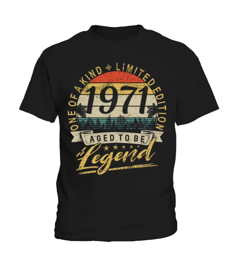 50th birthday vintage 1971 legend retro vintage Kids T-Shirt