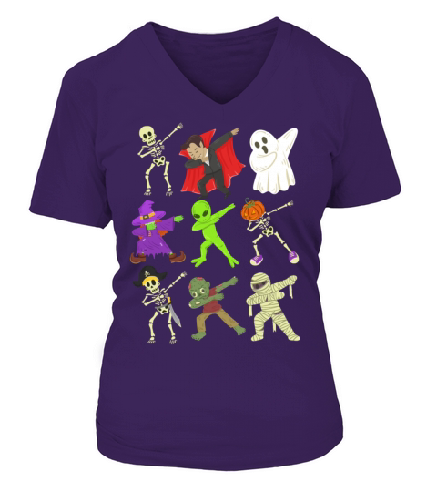 Halloween Dabbing Women's V-Neck T-shirt