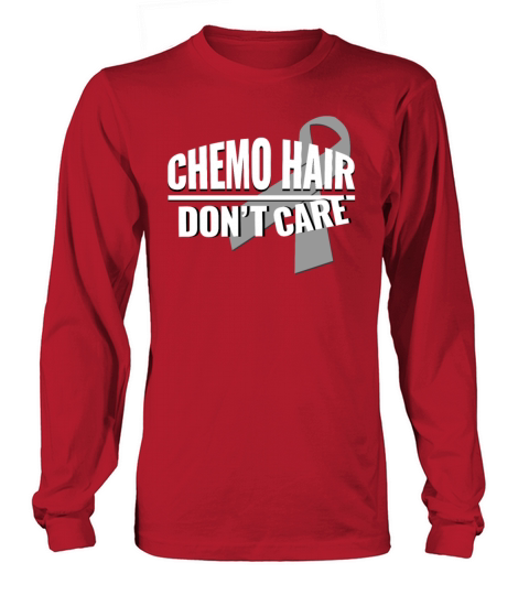 Chemo Hair Dont Care Lung Cancer Awareness Gift Men's Long Sleeve