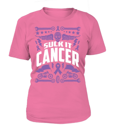 Suck It Cancer Motorcycle Biker Graphic Women's T-Shirt