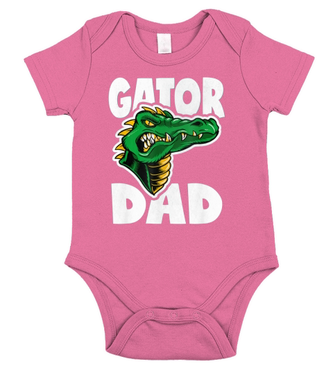 Vintage Retro Gator Dad Short Sleeve Baby One-Piece
