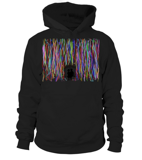 Color Rain with Couple and a Umbrella Paint Women's Hoodie