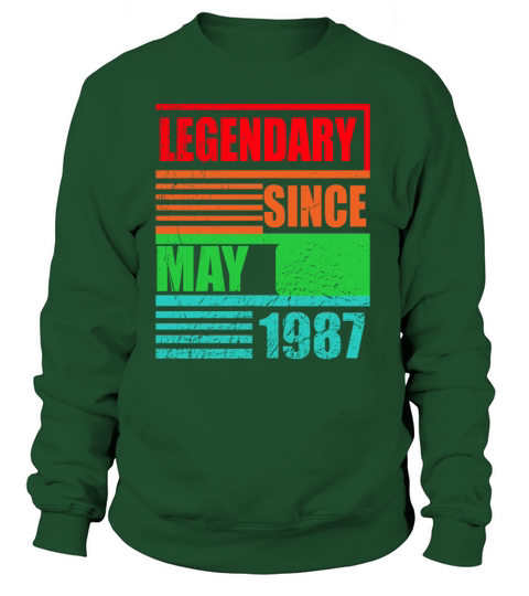 33th birthday legendary since May 1987 Women's Sweatshirt