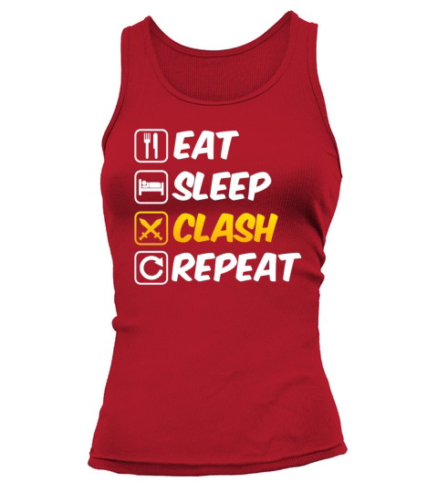Eat Sleep Clash Repeat Swords Clan Mobile Gaming Women's Tank Top