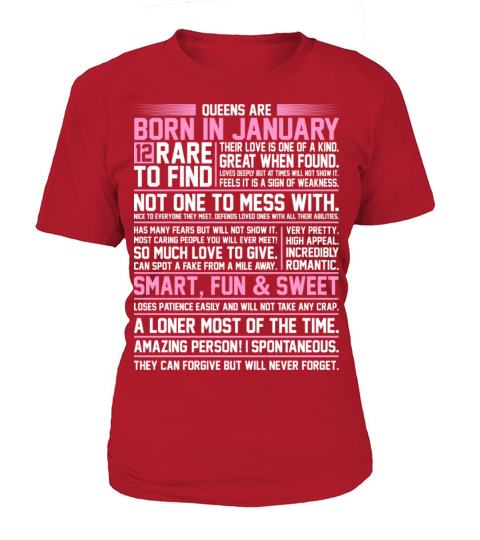 Queens Are Born In January Women's T-Shirt