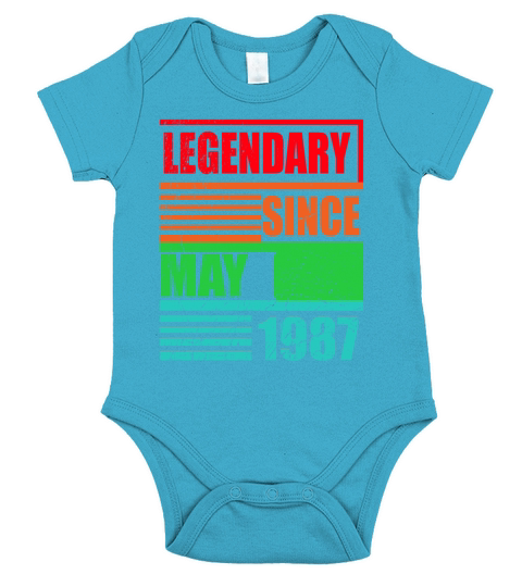 33th birthday legendary since May 1987 Short Sleeve Baby One-Piece