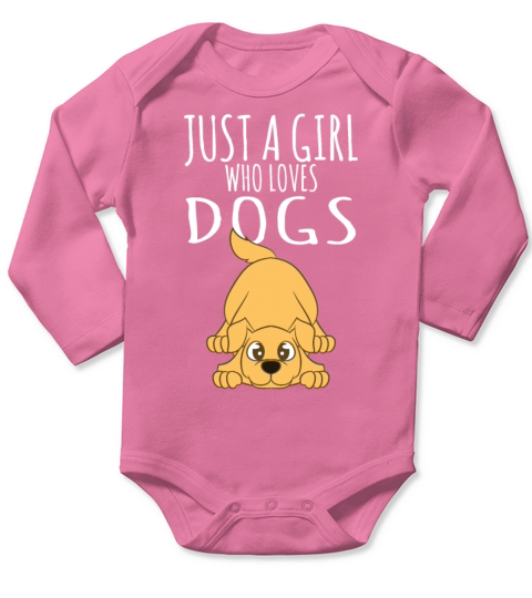 Dog Lover - Just A Girl Who Loves Dogs Long Sleeve Baby One-Piece