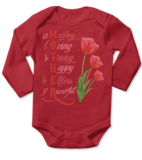 Amazing Loving Strong Happy Selfless Graceful Long Sleeve Baby One-Piece