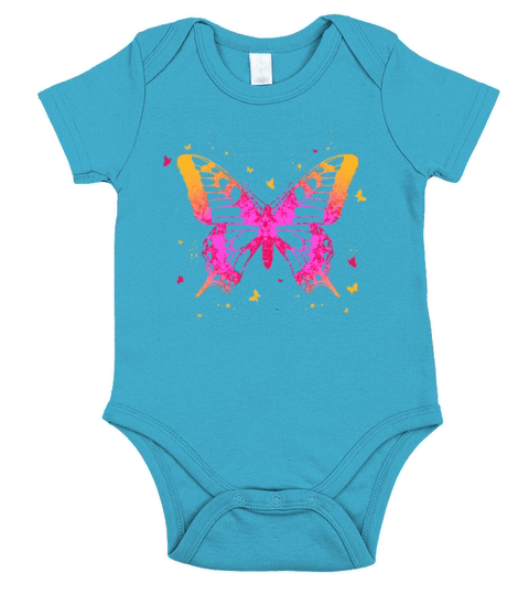 Butterfly Short Sleeve Baby One-Piece