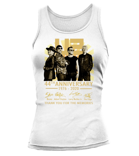 U2 44th anniversary 1976 2020 thank you for the memories signatures Tank top Woman