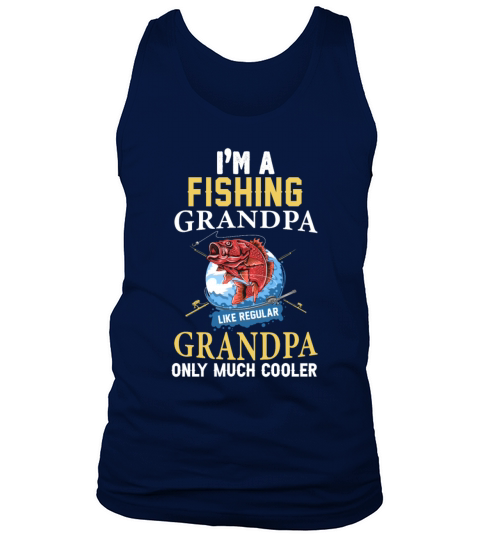 Fisher Grandpa Shirt for Grandpa who likes to fish Men's Tank Top