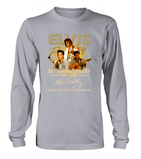 Elvis Presley 85th anniversary thank you for the memories signature Long sleeved Unisex