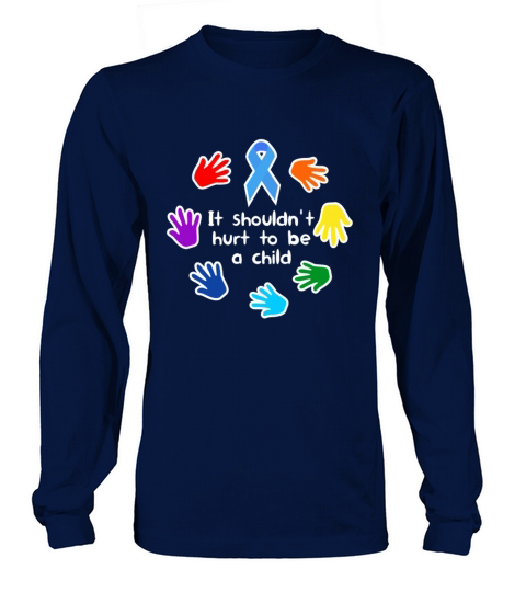 Child Abuse Prevention Awareness Blue Ribbon Men's Long Sleeve