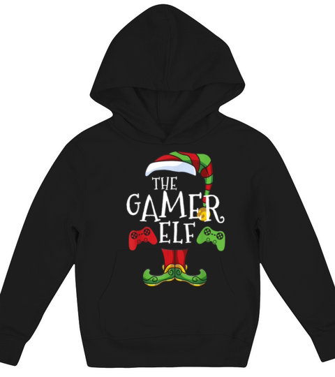 The Gamer Elf 2020 Family Matching Christmas Kids Hoodie