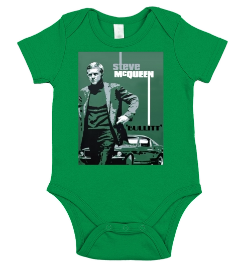 Bullitt Steve Mcqueen Ford Mustang Short Sleeve Baby One-Piece