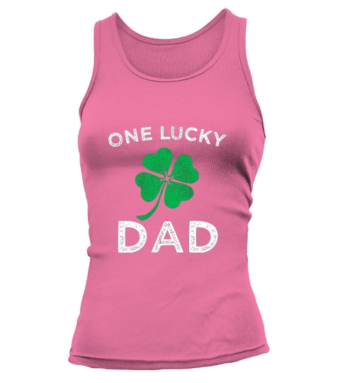 One Lucky Dad St Patricks day retro father gift Women's Tank Top