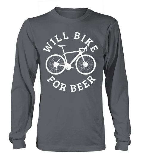 Will Bike For Beer Cycling Funny Cyclist Gift Women's Long Sleeve